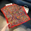 Pañuelo de Seda 70 Cuadrado Moda Coreana de Alta Gama Versátil Profesional Seda Sintética Pequeño Pañuelo de Cuello Estampado Retro Pañuelo de Seda para Mujer