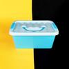 Caja de Almacenamiento Cuadrada Portátil con Tapa de Cara Sonriente, Detergente para Ropa, Cubo de Almacenamiento para Bolas de Lavado, Juguete para Niños