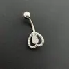 Piercing para Umbigo em Forma de Coração com Zircônia Joia Piercing Personalidade Transfronteiriça Tendência Europeia e Americana Sexy Menina Quente