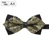 Moda estilo coreano rayas lazo para hombre británico formal de negocios novio boda negro vino tinto pajarita puntiaguda