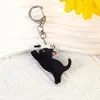 Chaveiro Acrílico de Gatinho Fofo, Pingente de Gatinho Preto Pequeno, Chaveiro de Mochila, Presente para Amigos e Melhores Amigas