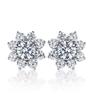 Colar de girassol com flor de diamante completo HW Niche feminino online celebrante mesmo estilo anel imitação zircônia brincos simples terno