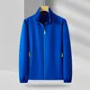 Chamarra Cortavientos con Cuello Alto Logo Personalizado Resistente al Viento Ropa de Trabajo Ropa de Trabajo para Team Building Chamarra Cortavientos Delgada de Manga Larga
