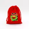 Fornecimento Direto Transfronteiriço Grande Saco Vermelho de Veludo de Natal Saco para Embalagem de Presente de Joias Saco de Presente para Doces de Maçã do Papai Noel