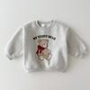 Ropa para niños de Corea del Sur suéter infantil otoño e invierno lindo caricatura conejo oso que combina con todo camiseta básica manga larga top para niñas