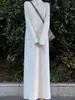 Vestido de punto acanalado de cuello medio alto, vestido suéter recto largo hasta la rodilla para otoño e invierno, adecuado como capa base debajo de un abrigo