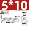 Tornillos Autorroscantes de Acero Inoxidable 304 Hexagonales Invertidos Cabeza Plana Grande Cabeza Delgada Tornillos para Muebles M2M3M4M5-M8