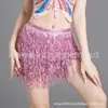 Nuevo Vestido de Práctica de Danza del Vientre Cadena para la Cintura Falda Envolvente de Toalla para la Cadera Lentejuelas Borla Sago Industria Pesada Vestido Drummy Toalla para la Cintura