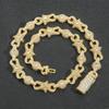 Nuevo collar de hip-hop europeo y americano 10 mm ojos cadena cubana circonita microincrustada nicho creativo accesorios de hip-hop para hombres y mujeres