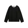 Ropa Vintage 2025 Otoño Estilo Japonés Moderno Estudiante Versátil Casual Camiseta de Manga Larga Henley de Dos Piezas Falsas para Hombres y Mujeres
