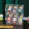 5 Porta-Expositores de Armazenamento de Caixas Surpresa Caixa de Exposição de Canto em Acrílico para Figuras Pop Mart Armário de Parede Transparente para Exposição de Bonecas