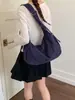 Bolso de Lona de Lunares de Gran Capacidad, Estilo Coreano de Nicho, Transfronterizo, para Mujer, Bolso de Hombro Cruzado Versátil para el Trabajo