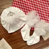 Conjunto de Gorro y Calcetines para Bebé Niña, Gorro de Hilo con Corona Floral, Gorro Protector de Fontanela para Recién Nacido, Gorro Indio