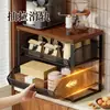 Estante Elevador para Cafetera de Escritorio Estante Hogareño Cocina Mesa de Comedor Almacenamiento Extraíble Estante para Tazas de Té Portavasos