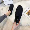 Amazon Zapatos Mocasín de Lana de Cordero Otoño e Invierno para Mujer, Calzado de Exterior, Forrados de Felpa, Zapatos Planos de Algodón Cálidos, Talla Grande Zapatos Peludos de Suela Blanda