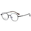H5559 Armazón de Gafas Metálico Polygonal Pequeño Personalizado Armazón No Magnético Memoria Titanio Cara Pequeña Miopía Armazón Óptico Se Pueden Montar Lentes