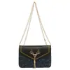 Bolsos Populares Estilo Coreano para Mujer, Bolsos de Mujer con Lentejuelas y Borlas de Ciervo, Bolsos para Mujer, Bolso Pequeño Cuadrado de Hombro Único