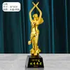 Resina de Danza Metal Rila Competencia de Ballet Hombre Dorado Trofeo de Cristal Grabado Personalizado Ceremonia de Premiación Souvenir