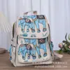Mochila de algodón y lino bordada con hilo de oro de estilo étnico, una mochila de lona de estilo chino tradicional y literario, adecuada para estudiantes, ligera e ideal para viajar