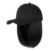 Peluca de sombrero Xiong Ba con cabeza ondulada integrada, gorra de béisbol, peluca de pelo corto bobo, simulación de moda, gorra de peluca natural