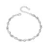 Pulsera de Cristal Amor Nueva Ola para Niñas Verano Fresco Pulsera de Amigas Pulsera Corazón Oceánico Diamante Azul