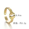 Moda Transfronteriza Estilo Simple Anillo Abierto de Acero Inoxidable Lujo Ligero Diseño Exquisito Joyería de Mano Ajustable Venta al por Mayor Yiwu