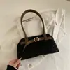 Bolso de Hombro Retro de Gamuza Estilo Francés, Bolso de Mano Mate, Nuevo Bolso de Hombro Versátil de Gran Capacidad para el Trabajo