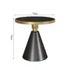 Mesa de Café Pequeña Nórdica de Lujo Ligero, Mesa Lateral para Sofá, Mesa de Esquina para Sala de Estar del Hogar, Mesa Redonda Pequeña Moderna Minimalista de Pizarra y Mármol