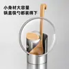 Tapa de olla de acero inoxidable ajustable en altura para encimera, soporte para cucharas, estante para tablas de cortar, colador de cocina, estante de almacenamiento de utensilios de cocina integrado