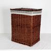 Cesto de roupa suja trançado cesto de roupa suja com tampa grande de rattan cesto de armazenamento de vime para roupa suja loja de panela quente balde de roupa suja atacado