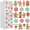 Imán de Refrigerador de Muñeco de Nieve Navideño Más Popular de Amazon Decoración de Pegatina Magnética para Refrigerador de Invierno con Papá Noel y Copo de Nieve