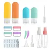 Las botellas de silicona de viaje más vendidas de Amazon, set de cosméticos portátil con botellas vacías tipo squeeze