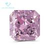 9A quadrado chanfrado rosa claro corte flor de gelo alto carbono Diamante quadrado diamante rosa claro corte flor de gelo zircônia