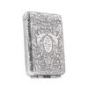 Caja de Cigarrillos Retro de Tres Aperturas Paquete de 14 Metal Grueso Soporte para Cigarrillos Retro Creativo Relieve Europeo Caja de Incienso Portátil Antiaplastamiento