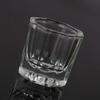 Taza de vidrio transparente octagonal para lavar uñas, taza pequeña de cristal sólido engrosado, taza para mezclar líquidos, herramienta para taza