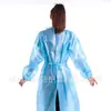 Vestuário de proteção descartável em não tecido pppe com filme completo, roupa de isolamento, macacão protetor, à prova de poeira, à prova d'água, respirável, para uso invertido