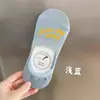 Calcetines de Barco con Letra Oculta Completamente para Mujer Nuevos Ins de Moda Coloridos Invisibles de Verano Calcetines de Tacón Bajo Antideslizantes de Boca Baja Delgados
