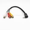 Cuatro líneas de video de 3.5 mm a 3RCA codo de 90 grados 3.5 a 3 Loto línea de video AV para decodificador de TV