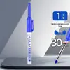 Caneta marcadora de cabeça longa de 45 mm pode adicionar tinta à base de óleo, caneta de marcação de linha de furo profundo para fechadura de porta de madeira à prova d'água