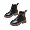 Botas Martin para Mujer para Uso en Exteriores, Nuevo Estilo Otoño/Invierno 2026, Forradas de Borrego, Cálidas, Gruesas, Botas de Motociclista Estilo Británico, Botines Delgados
