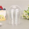 Vaso desechable de madera de chala para cupcake, mousse, con tapa, para yogur, pudín, Mukang, leche doble piel, transparente, plástico para helado