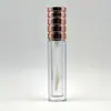 Tubo Vacío de Brillo de Labios Modelo Nuevo Color Oro Rosa Transfronterizo, Cabezal de Cepillo Grande Redondo para Brillo de Labios, Tubo de Labial Botella Recargable, Material de Empaque Cosmético