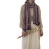 Bufanda retro de algodón y lino para mujer, chal plisado con borde floral a juego de colores para primavera, verano y otoño, foto de viaje, capa al por mayor