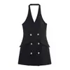 Comercio Exterior 2025 Nuevo Otoño Estilo Europeo y Americano Moda Femenina Sexy Sexy Vestido con Escote Halter Espalda Descubierta 3608536
