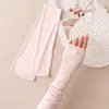 Mangas de seda para protección solar Mangas largas de seda para mujer Mangas de seda helada Mangas de mujer multicolor Protección solar transpirable