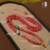 Corrente de Amuleto Budista Tailandês Taiga Colar Sutra da Borboleta Novo Estilo Chinês Thangka Pingente de Cristal com Corrente para Mulheres
