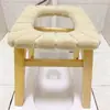 Cadeira de Vaso Sanitário para Idosos Madeira Maciça Banquinho de Vaso Sanitário para Grávidas Vaso Sanitário de Madeira Cadeira de Banheiro Móvel Simples Banheiro Doméstico para Idosos