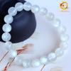 Pulsera de Piedra Lunar Blanca Natural Pulsera de Piedra Lunar Blanca Color Claro Fresco Cadena de Cuentas Redondas Joyería al por Mayor Piedra Lunar Blanca