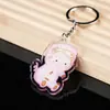 Chaveiro Acrílico Personalizado DIY Chaveiro Anime Atacado Pingente Desenho Animado Círculo Marca Chaveiro Pvc Personalizado