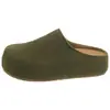 Versión de cuero genuino~zapatillas de media punta de suela gruesa y punta cerrada para mujer, nuevo estilo otoño 2026, mules retro versátiles con suelas suaves